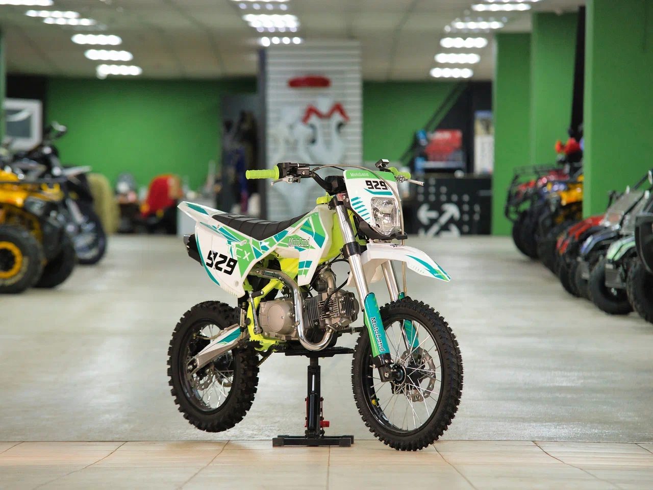 Питбайк Motoland TCX125 E 14/12 зеленый pitbikemarket.ru