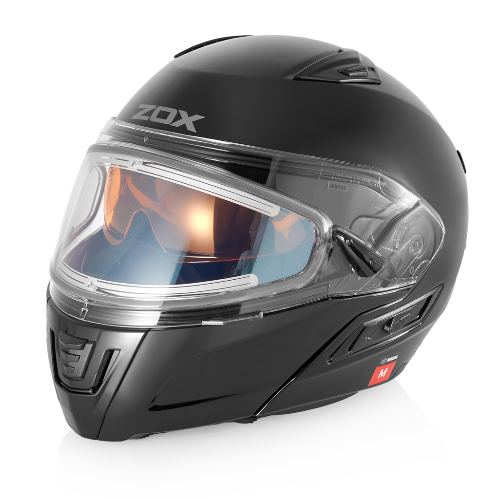 Шлем снегоходный ZOX Condor стекло с электроподогревом (черный, S)
