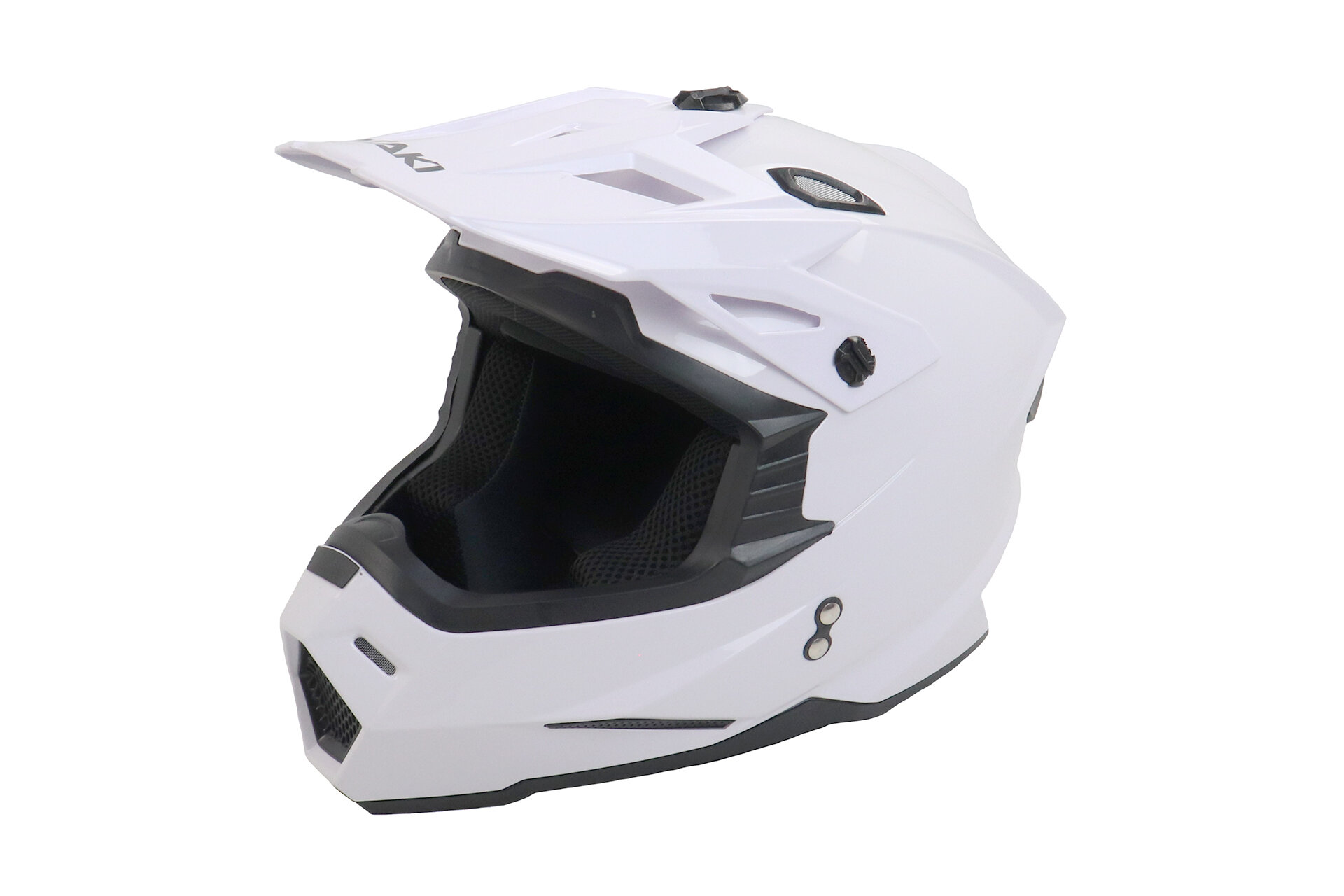 Шлем кроссовый ATAKI JK801 Solid (белый глянцевый, L) pitbikemarket.ru