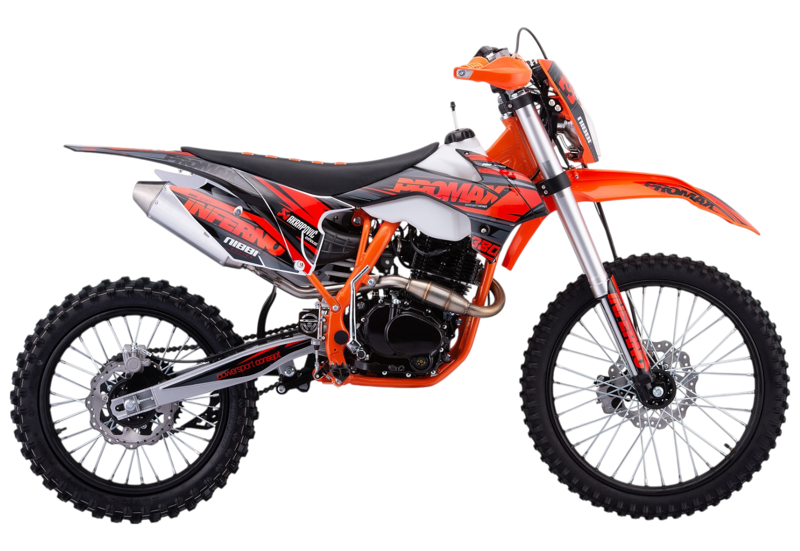 Кроссовый мотоцикл PROMAX INFERNO 380 (4 valves, 6 gears) оранжево-черный pitbikemarket.ru