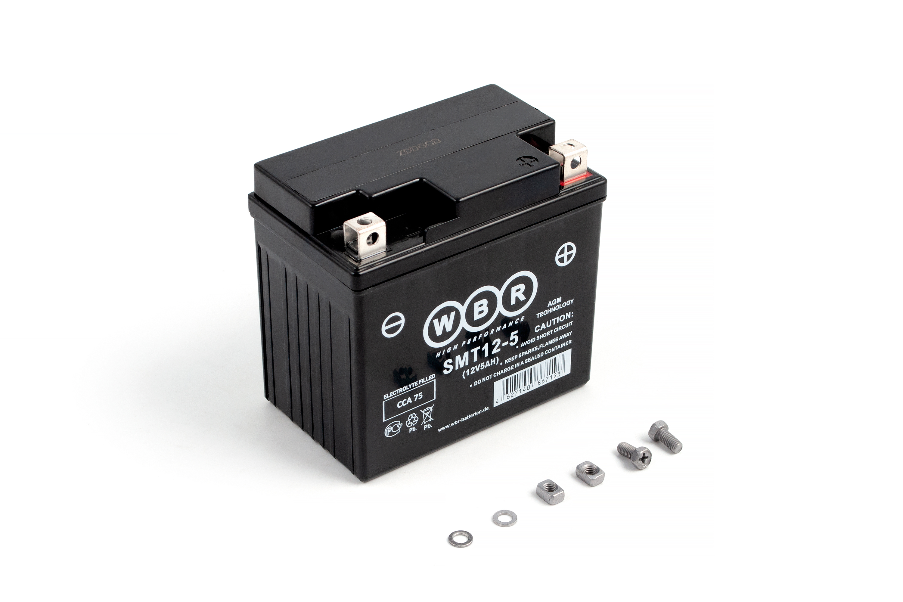 Аккумулятор (АКБ) для мотоцикла MT12-5 WBR (114 х 68 х 106) (12v 5a/h) pitbikemarket.ru