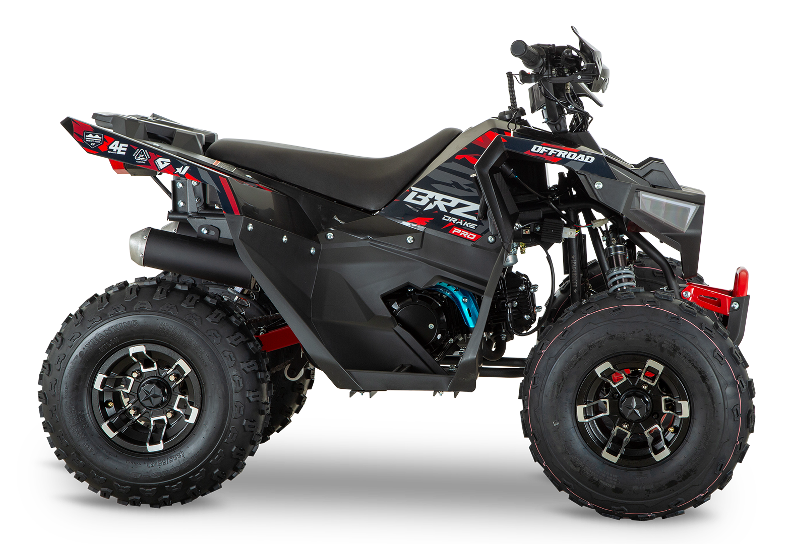 Квадроцикл детский BRZ Drake 125 Pro Черно-красный pitbikemarket.ru
