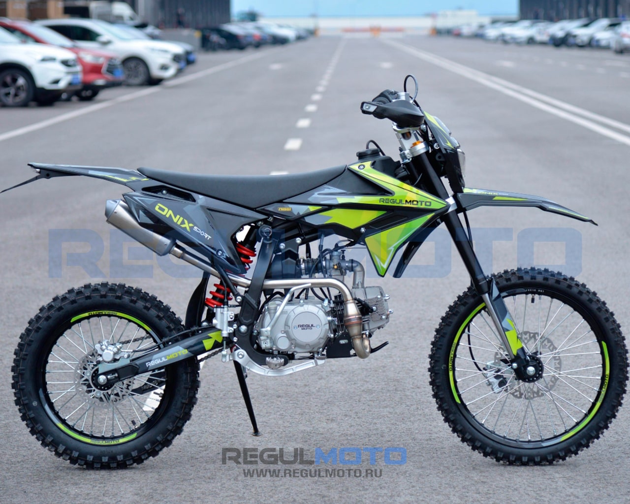 Питбайк Regulmoto ONIX SPORT 140 Черный/зеленый pitbikemarket.ru