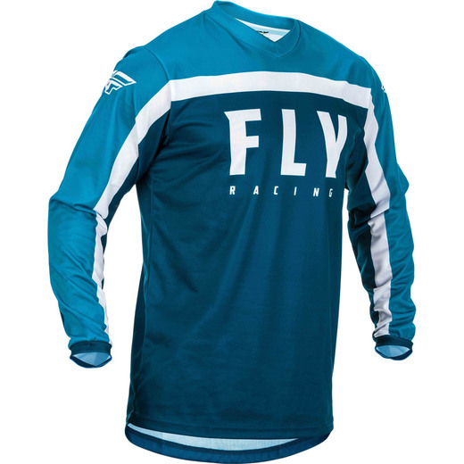 Футболка для мотокросса FLY RACING F-16 синяя/голубая/белая (2020)   M pitbikemarket.ru