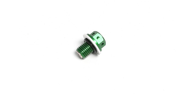 Пробка двигателя сливная с магнитом М12 х1,50  SM-PARTS зеленая pitbikemarket.ru