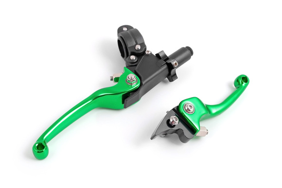 Комплект складных рычагов для питбайка и эндуро мотоцикла CNC зеленые pitbikemarket.ru