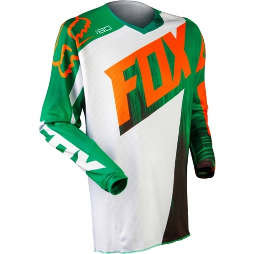 Мотоджерси Fox 180 Vandal Jersey зеленое / оранжевое M pitbikemarket.ru