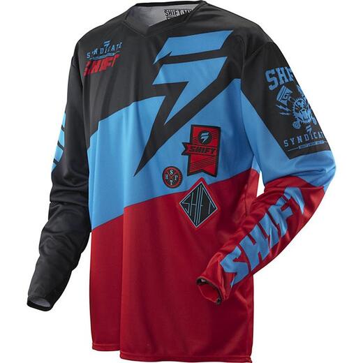 Мотоджерси Shift Faction Slate Jersey красное / черное M pitbikemarket.ru