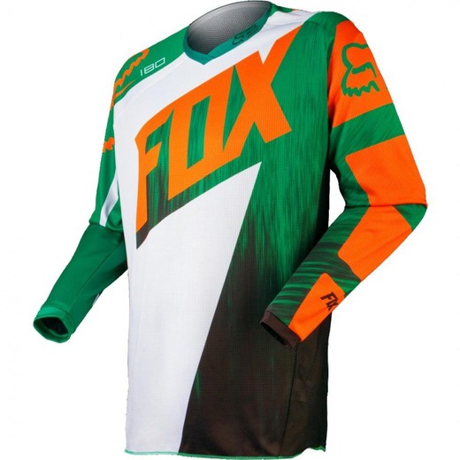 Мотоджерси подростковая Fox 180 Vandal Youth Jersey зеленое / оранжевое L (11450-147-L) pitbikemarket.ru