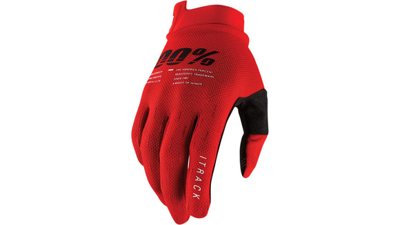Мотоперчатки 100% ITrack Glove (Red, XL, 2022 (10008-00018)) pitbikemarket.ru