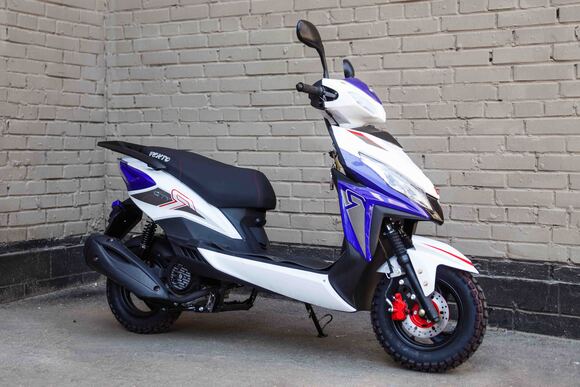 Скутер VENTO CITY 49сс (150) LED фары, сигнализация Сине-белый pitbikemarket.ru
