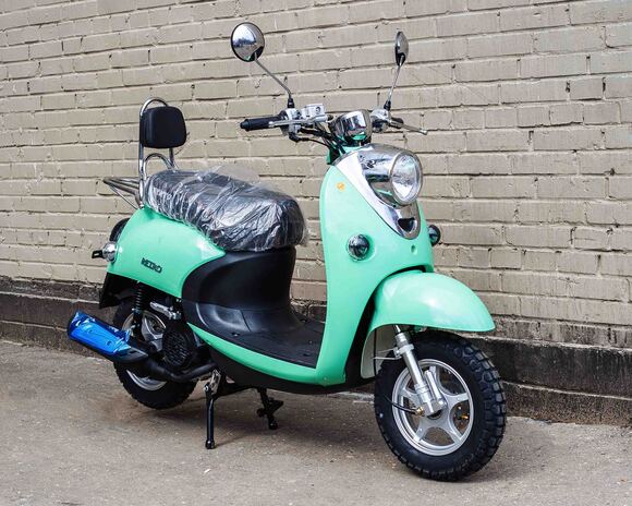 Скутер VENTO RETRO 49cc (150) сигнализация (99кг/100кг) (Мятный) pitbikemarket.ru