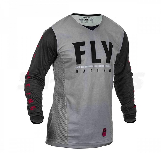 Футболка для мотокросса FLY RACING PATROL серая/черная (2020)    S pitbikemarket.ru