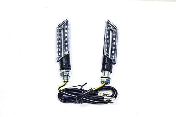 Поворотники светодиодные (компл. 2шт) SM-PARTS  SMP-01 черные pitbikemarket.ru
