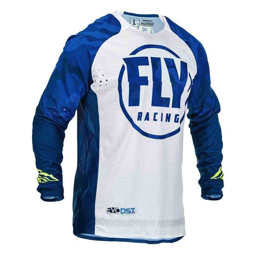 Футболка для мотокросса FLY RACING EVOLUTION DST синяя/белая (2020) XXL pitbikemarket.ru