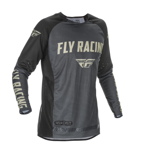 Футболка для мотокросса FLY RACING EVOLUTION DST черная/серая (2020)   S pitbikemarket.ru