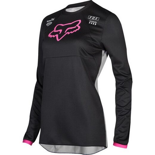 Мотоджерси женская Fox 180 Mata Womens Jersey черное / розовое L (22266-285-L) pitbikemarket.ru
