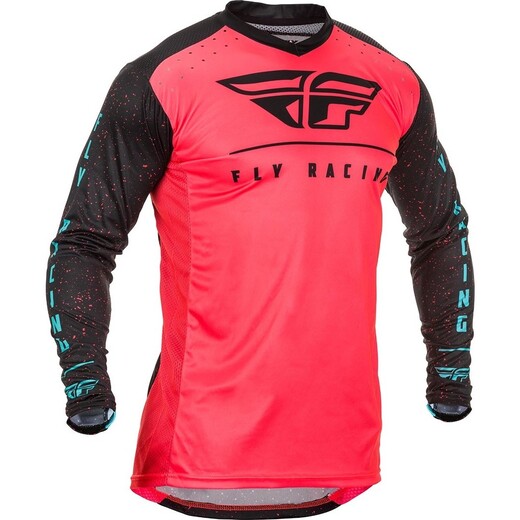 Футболка для мотокросса FLY RACING LITE HYDROGEN розовая/черная/синяя (2020)  M pitbikemarket.ru