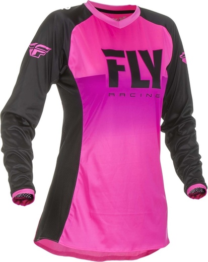 Футболка для мотокросса женская FLY RACING WOMEN'S LITE розовая/черная (2020)   S pitbikemarket.ru