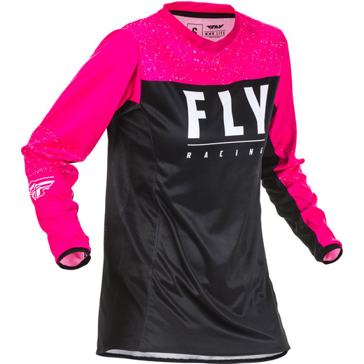 Футболка для мотокросса женская FLY RACING WOMEN'S LITE розовая/черная (детская) (2020)   YX pitbikemarket.ru