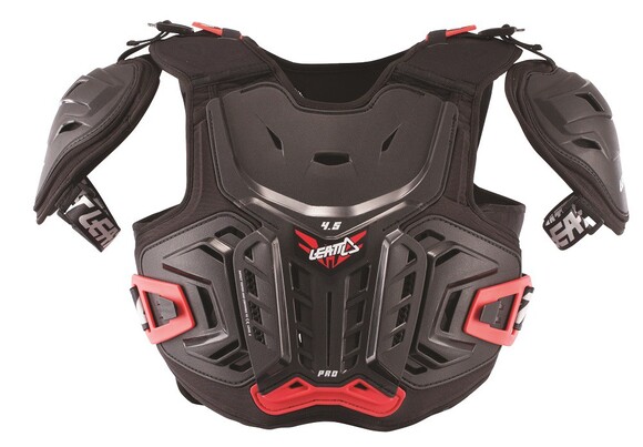 Защита панцирь подростковый Leatt Chest Protector 4.5 Junior (Black/Red, S/M, 2022 (5017120115)) pitbikemarket.ru