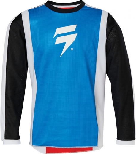 Мотоджерси подростковая Shift Whit3 Race 2 Youth Jersey белое / красное / синее S (24166-574-S) pitbikemarket.ru