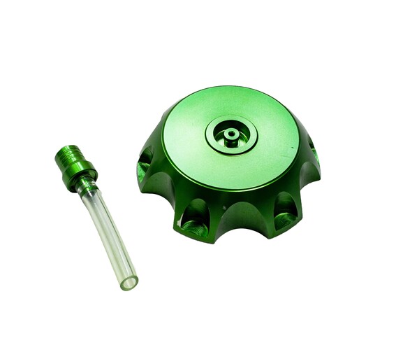 Крышка топливного бака питбайк алюминиевая зеленая CNC pitbikemarket.ru