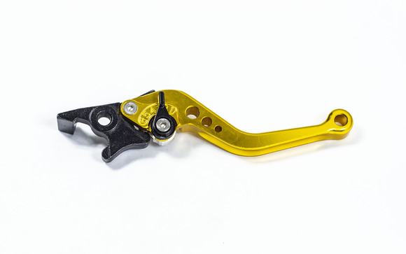 Рычаг тормоза с регулировкой CNC желтый pitbikemarket.ru
