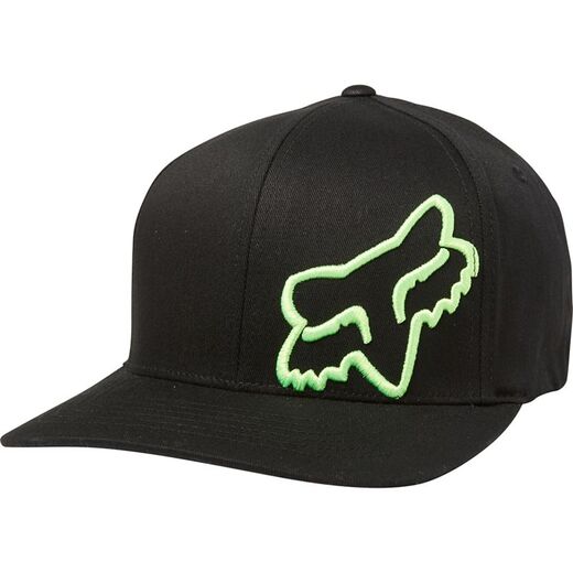 Бейсболка Fox Flex 45 Flexfit Hat черная / зеленая, L/XL, 2021 (58379-151-L/XL) pitbikemarket.ru
