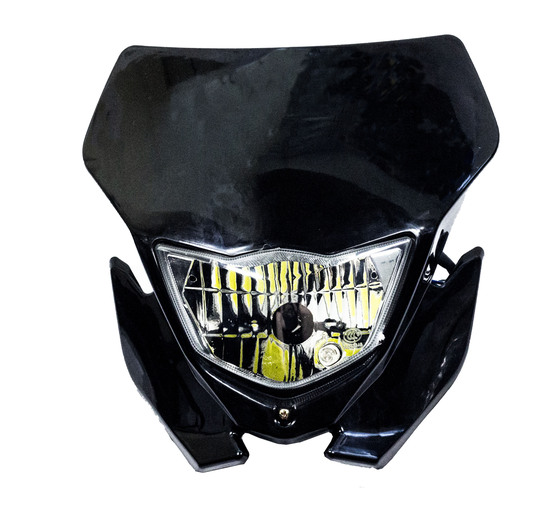 Фара с обтекателем KAYO, (лампа LED) черная pitbikemarket.ru
