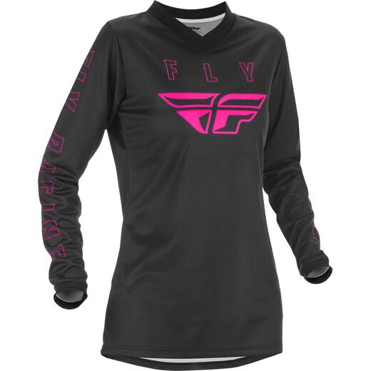 Джерси женская FLY RACING WOMEN'S F-16 черная/розовая 2021 L pitbikemarket.ru