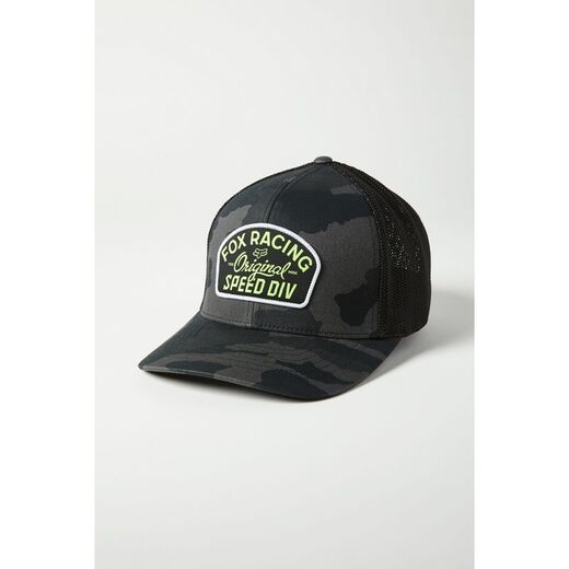 Бейсболка Fox Og Camo Flexfit Hat черный камуфляж, S/M, 2021 (27098-247-S/M) pitbikemarket.ru