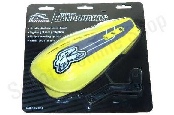 Защита рук двухкомпонентная + крепеж на руль RENTHAL HG-100 желтая pitbikemarket.ru