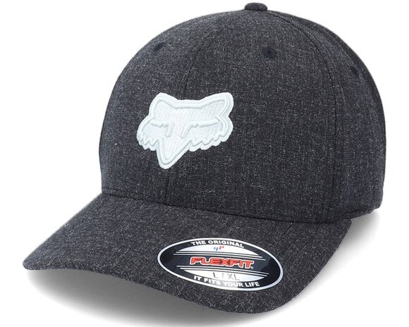 Бейсболка Fox Transposition Flexfit Hat черная / серая, S/M, 2021 (23688-014-S/M) pitbikemarket.ru