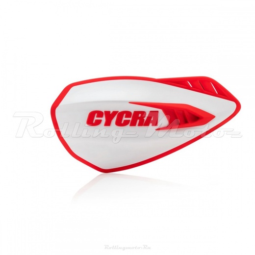 Защита рук мотокросс + крепеж на руль CYCRA CYCLONE белая/красная pitbikemarket.ru