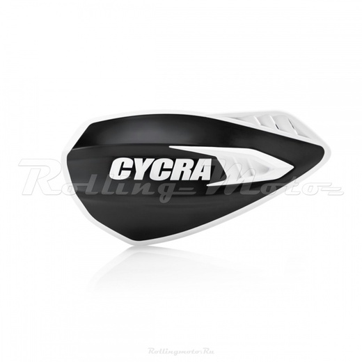 Защита рук мотокросс + крепеж на руль CYCRA CYCLONE черная/белая pitbikemarket.ru