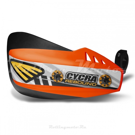 Защита рук мотокросс + крепеж на руль CYCRA REBOUND откидная оранжевая pitbikemarket.ru
