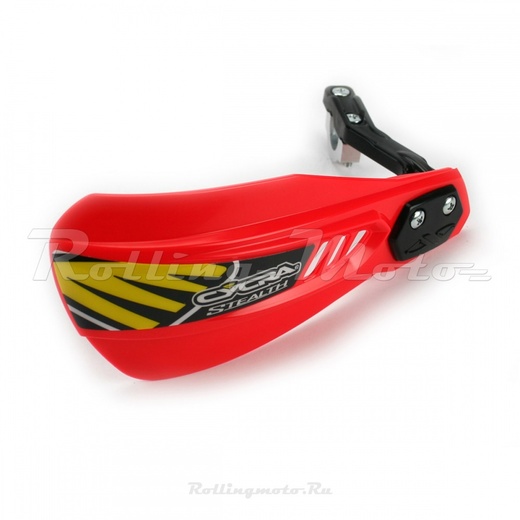Защита рук мотокросс + крепеж на руль CYCRA STEALTH PRIMAL красная pitbikemarket.ru
