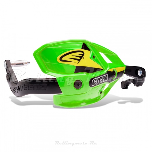 Защита рук эндуро + крепеж на руль CYCRA ULTRA PROBEND HCM 1-1/8" зеленая pitbikemarket.ru