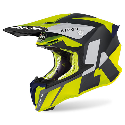 Мотошлем AIROH TWIST 2.0 LIFT (YELLOW/BLUE MATT Кросс-Эндуро термопластик M) pitbikemarket.ru
