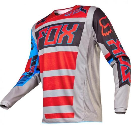 Мотоджерси Fox 180 Falcon Jersey серое / красное XXL (17255-037-2X) pitbikemarket.ru