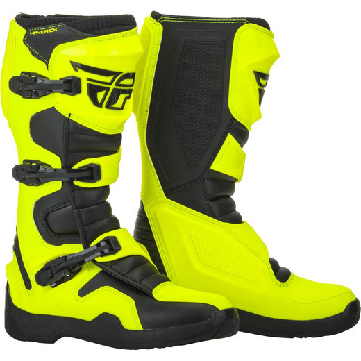 Мотоботы FLY RACING MAVERIK черные/Hi-Vis желтые 11" (45,5 EU) (2019) pitbikemarket.ru