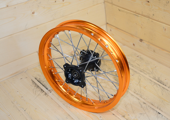 Диск 14"х1,85 задний диск. торм. аллюминий KAYO оранжевый pitbikemarket.ru