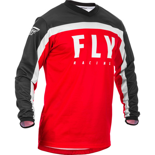 Футболка для мотокросса FLY RACING F-16 красная/чёрная/белая (2020)  L pitbikemarket.ru