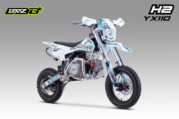 Питбайк BRZ H2 YX110 12/10 (полуавтомат, электростартер) pitbikemarket.ru