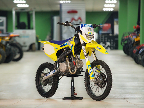 Питбайк Apollo RXF FREERIDE 150X-LE 19х16 Желтый (фара, электростартер) pitbikemarket.ru