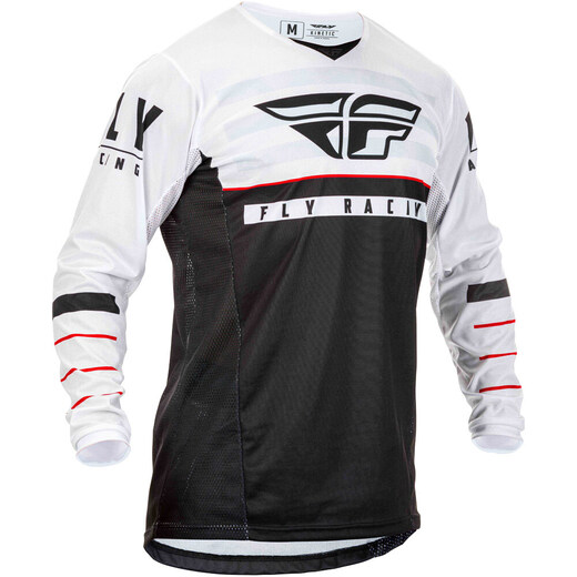Футболка для мотокросса FLY RACING KINETIC K120 черная/белая/красная (2020)  M pitbikemarket.ru