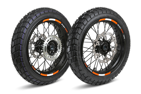 Колеса в сборе для мотоцикла МОТАРД KTM (рама K8) (диски алюминий с шиной 120/70-17, 150/70-17) Черный pitbikemarket.ru