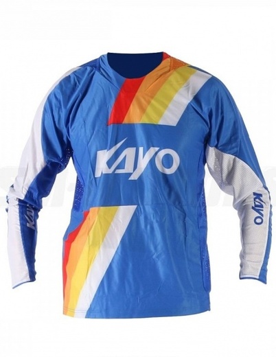 Футболка для мотокросса KAYO синяя/белая   M pitbikemarket.ru