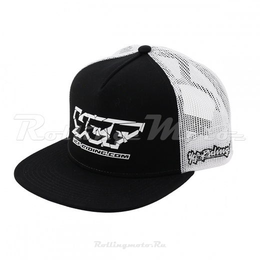 Бейсболка YCF черная/белая pitbikemarket.ru